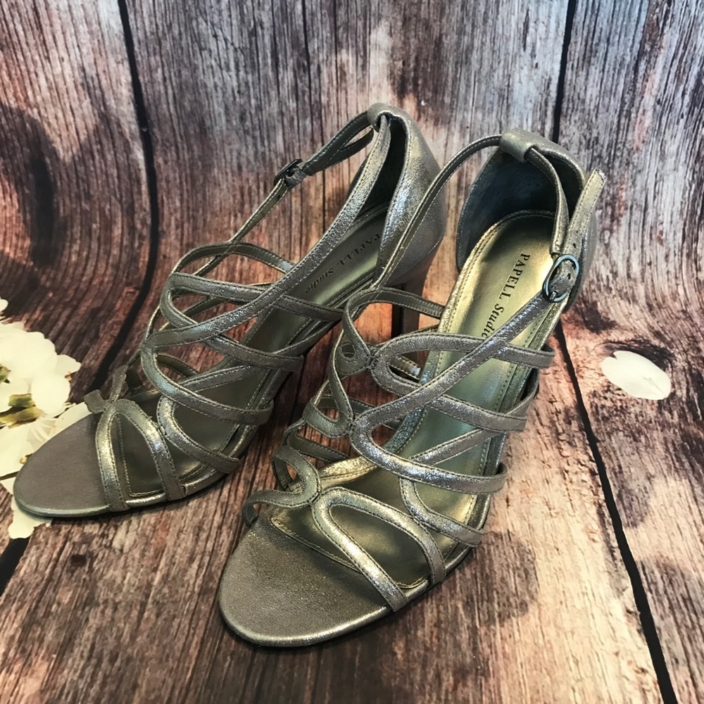 Papell Studio Elizabeth Gunmetal Sterling Me Heels